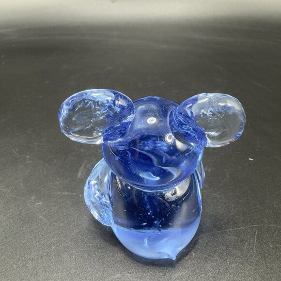 1980s Blue Glass Koala Bear Figurine Paperweight Glassware Whimsical Figure - Picture 9 of 10